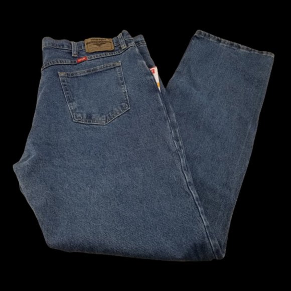Wrangler Men's Five Star Blue Jeans Regular Fit Flex Denim 5 Pocket Sz 40x32 - Picture 1 of 5